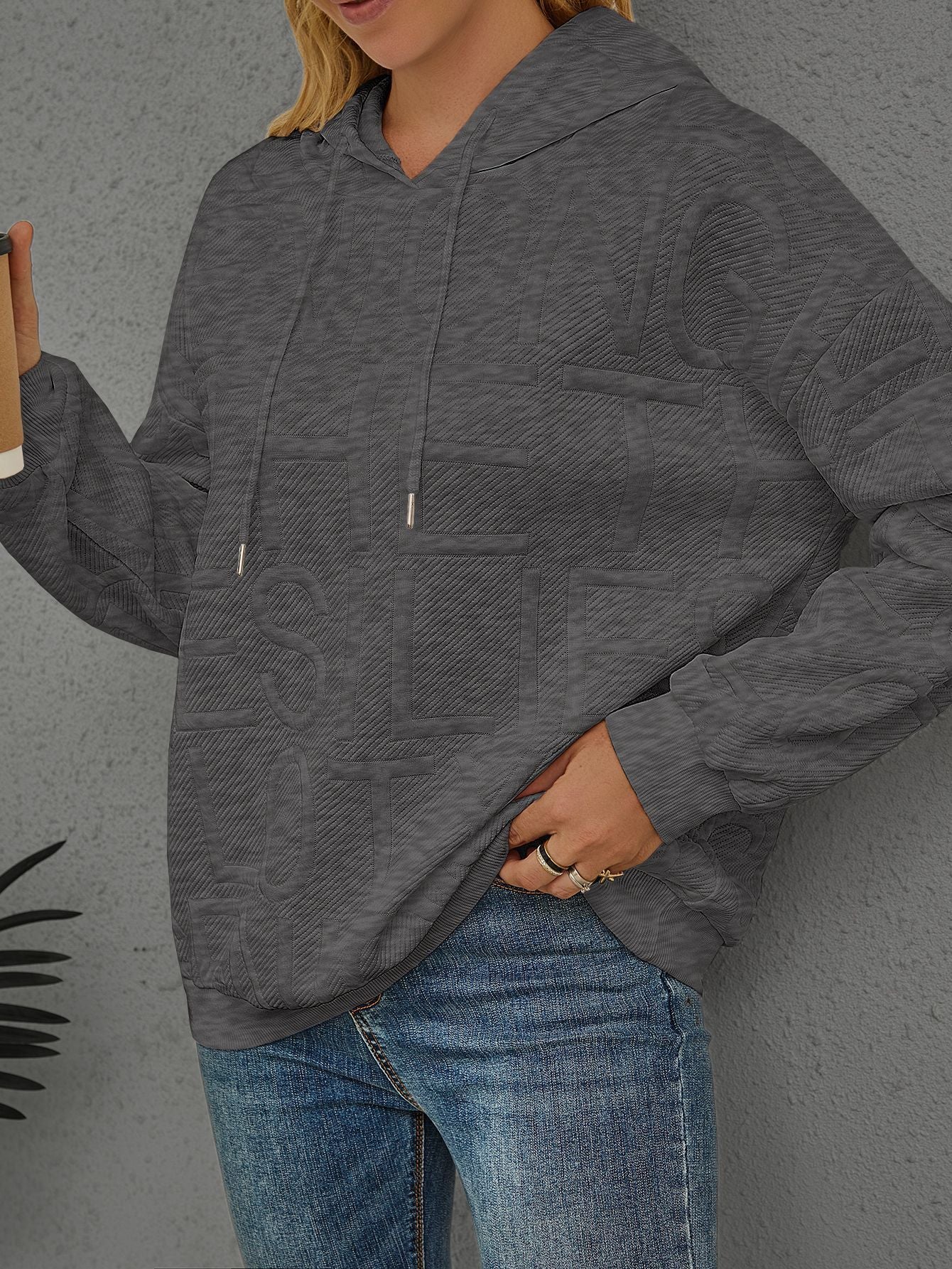 Three-dimensional Printing Long Sleeve Pullover Hoodie