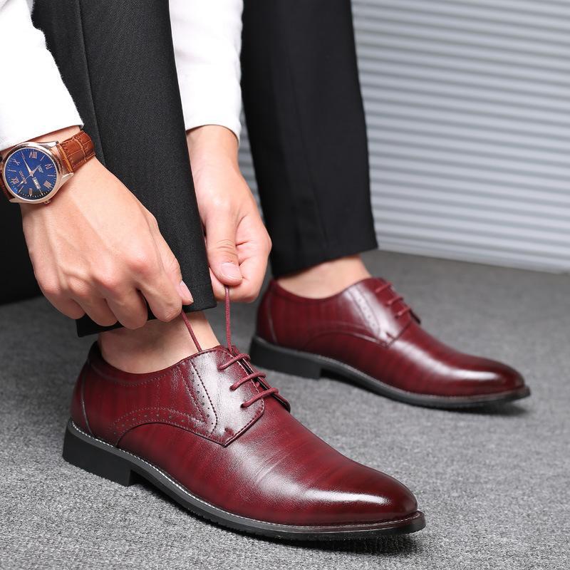 Men's Fashion British Leather Shoes