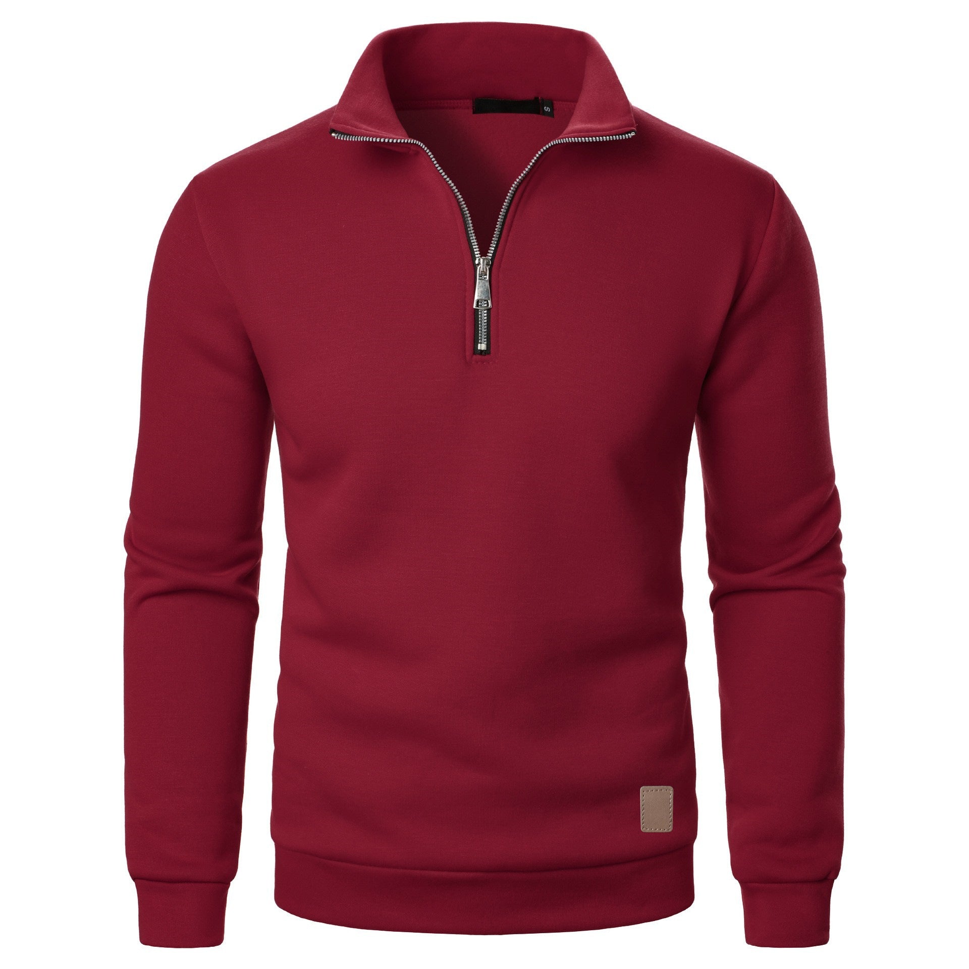 Men's Stand Collar Half Zip Long-sleeved Sports Top
