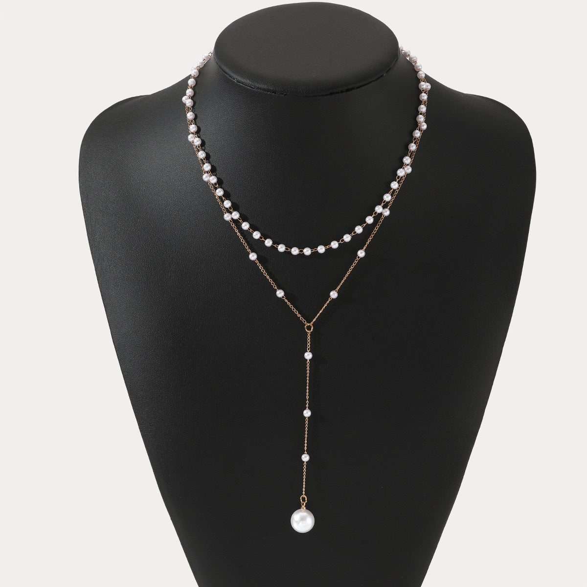 Pearl Double Layer Twin Pearl Necklace