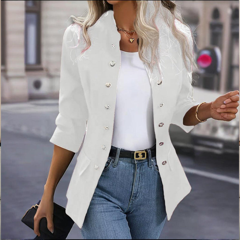 Spring&Fall Double Breasted Long Sleeve Cardigan