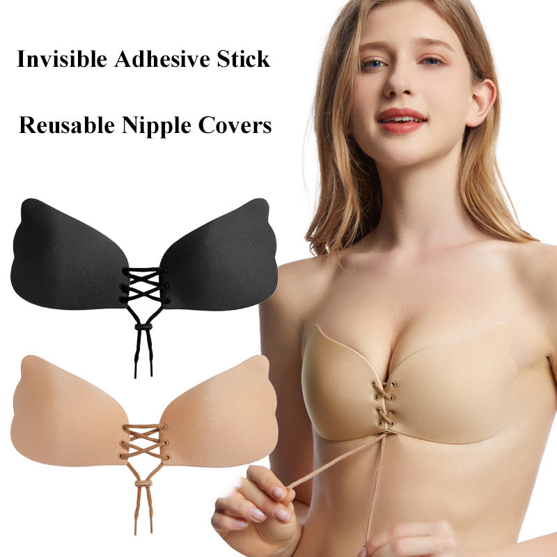 Large Adhesive Sticky Push Up Strapless Bra