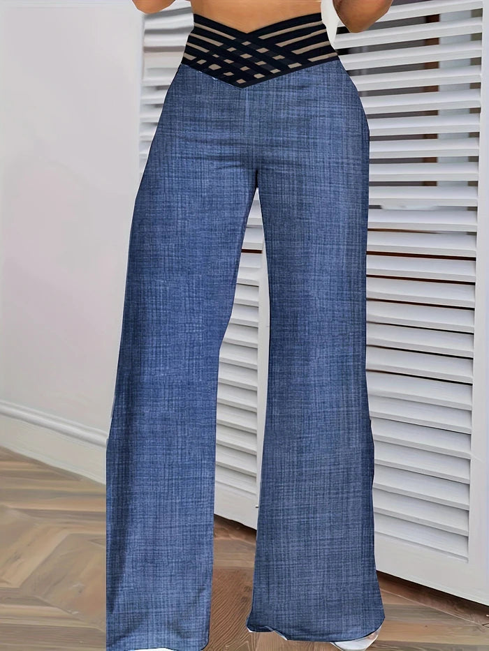 Women's Flared Pants – High Waist Wide Leg Jeans for Effortless Style