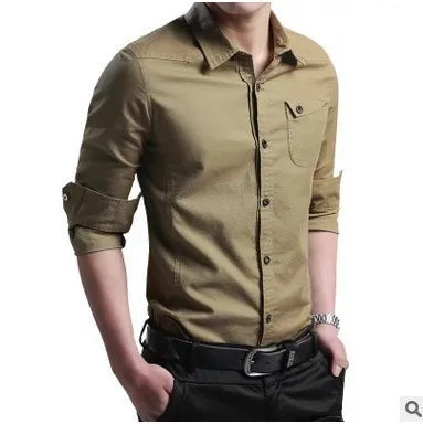 Men's Business Casual Long Sleeve Shirt