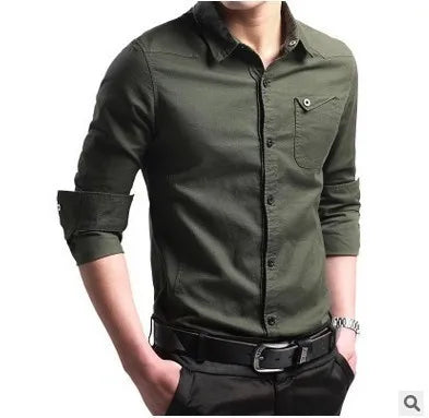 Men's Business Casual Long Sleeve Shirt