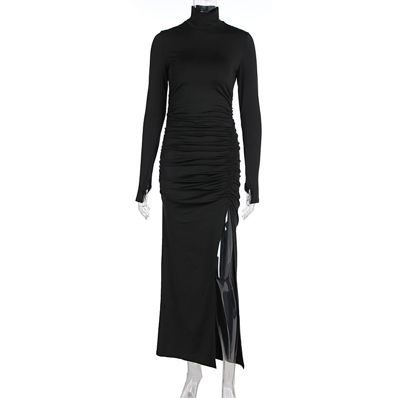 Slim-Fit Pleated Dress