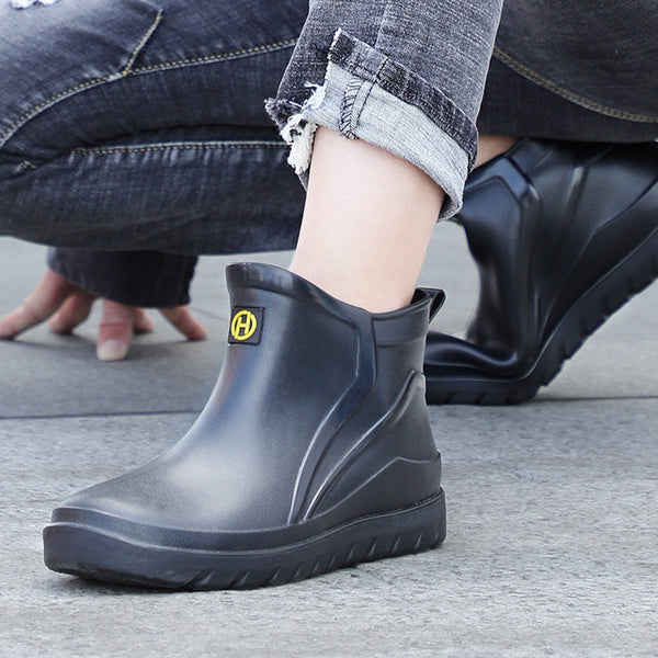 Men's Fashion Personalized Rain Boots Fleece-lined Warm