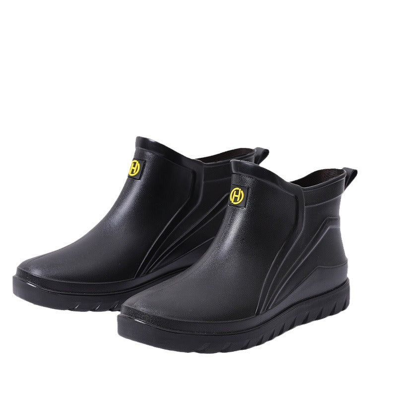 Men's Fashion Personalized Rain Boots Fleece-lined Warm
