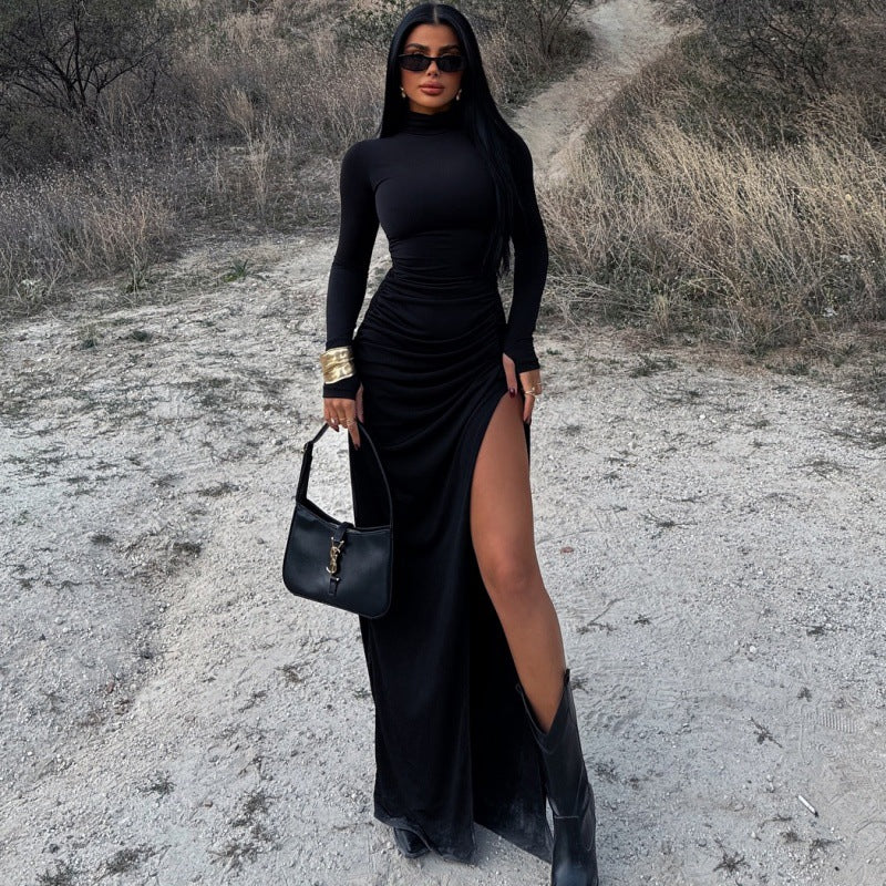 Women's Fashion Slim-Fit Pleated Dress