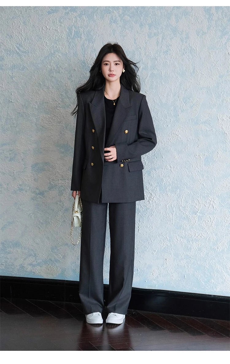 Women's 2 Piece Suit – Elegant Office Blazer & Pants Set