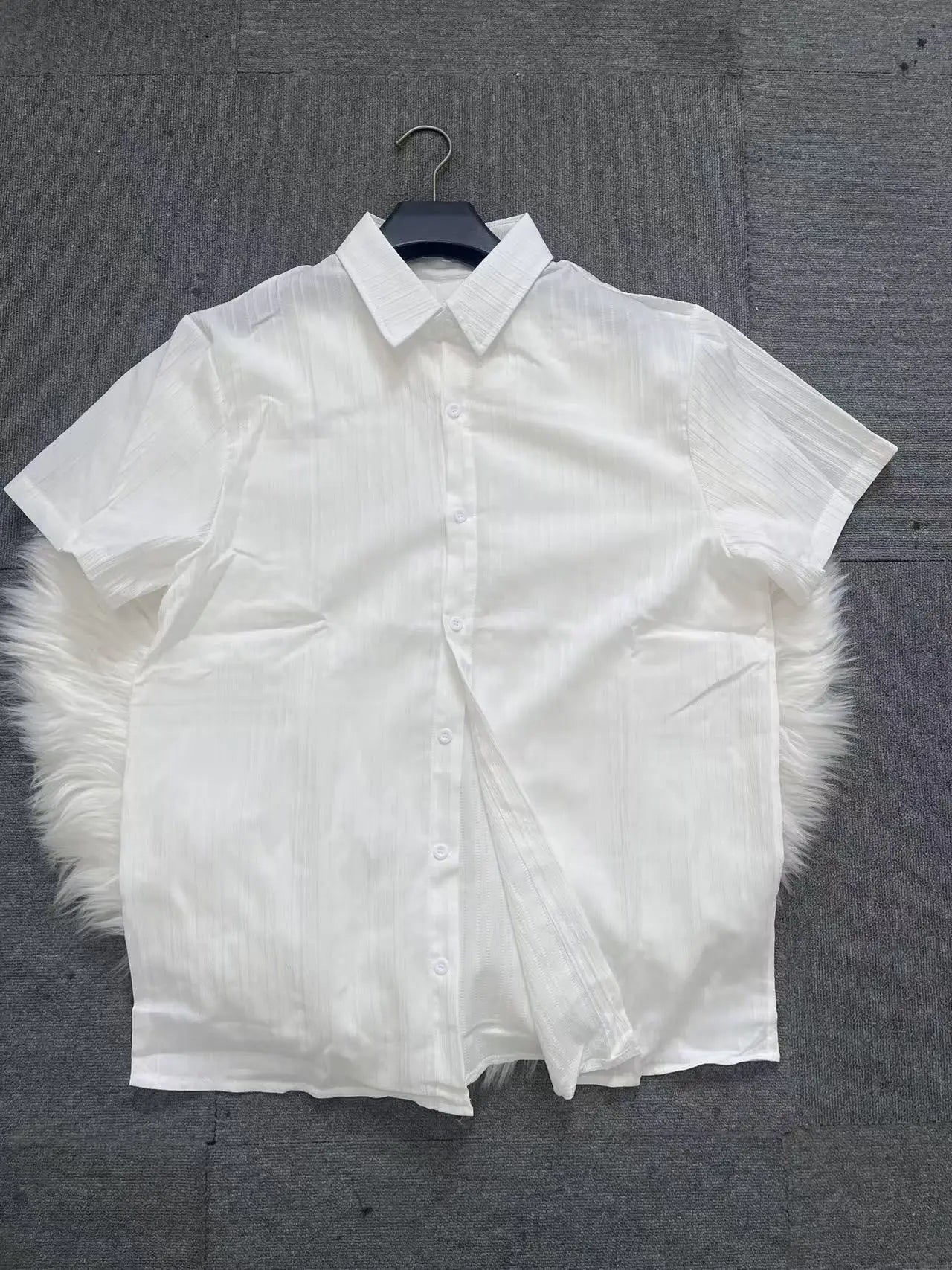 Men's White Pleated Summer Set