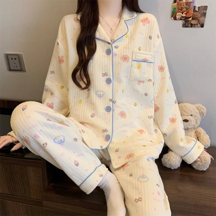 Womens Pajama Set - Soft Printed Sleepwear
