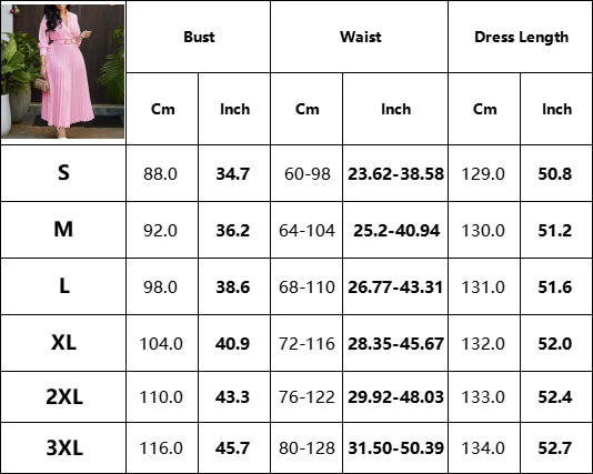 Women's Elegant Dress – Pleated V-Neck Office Style