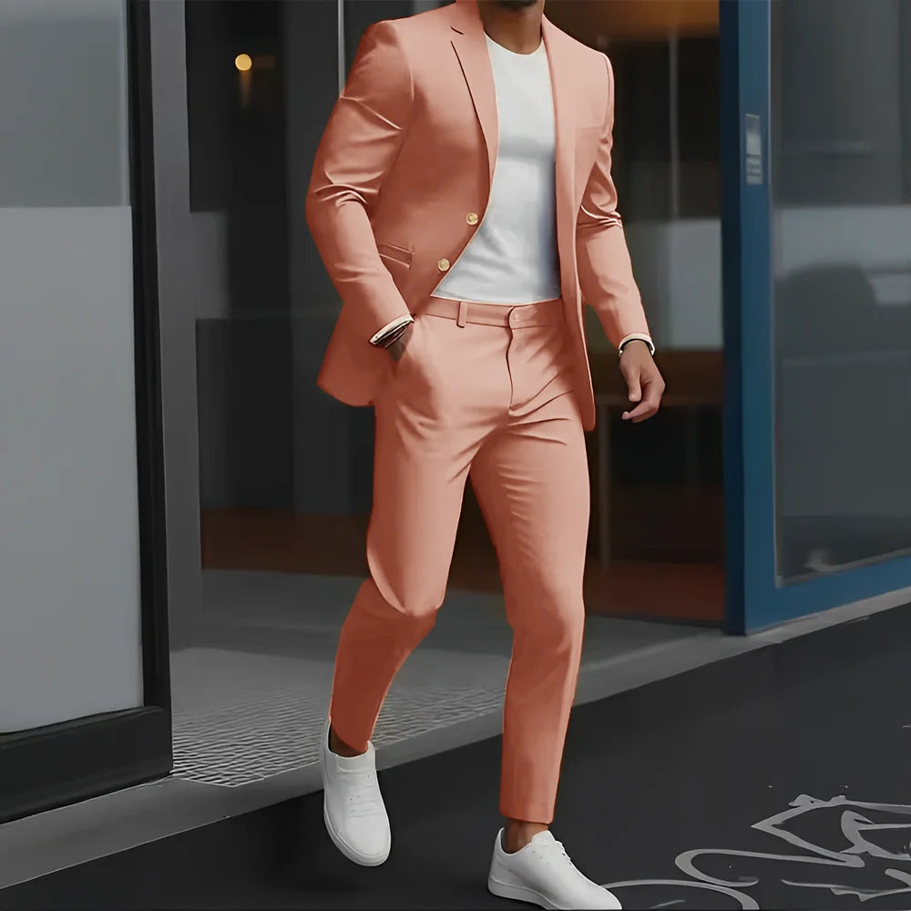 Beige Suit – Men's Formal Business Wedding Suit