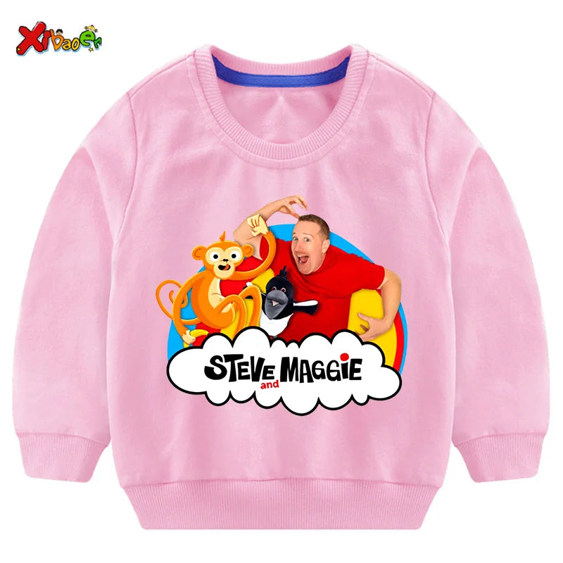 Kids Sweatshirt – Cartoon Cotton Casual Pullover