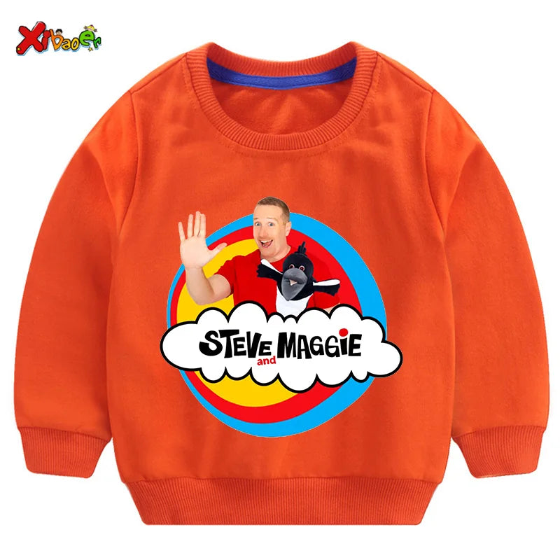 Kids Sweatshirt – Cartoon Cotton Casual Pullover
