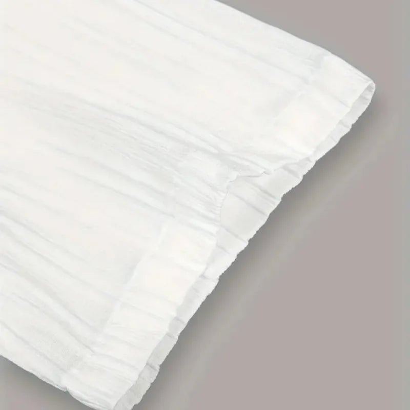 Men's White Pleated Summer Set