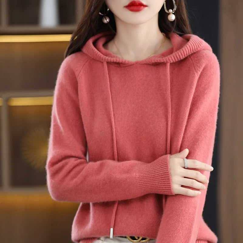 Womens Hoodie - Casual Cozy Pullover
