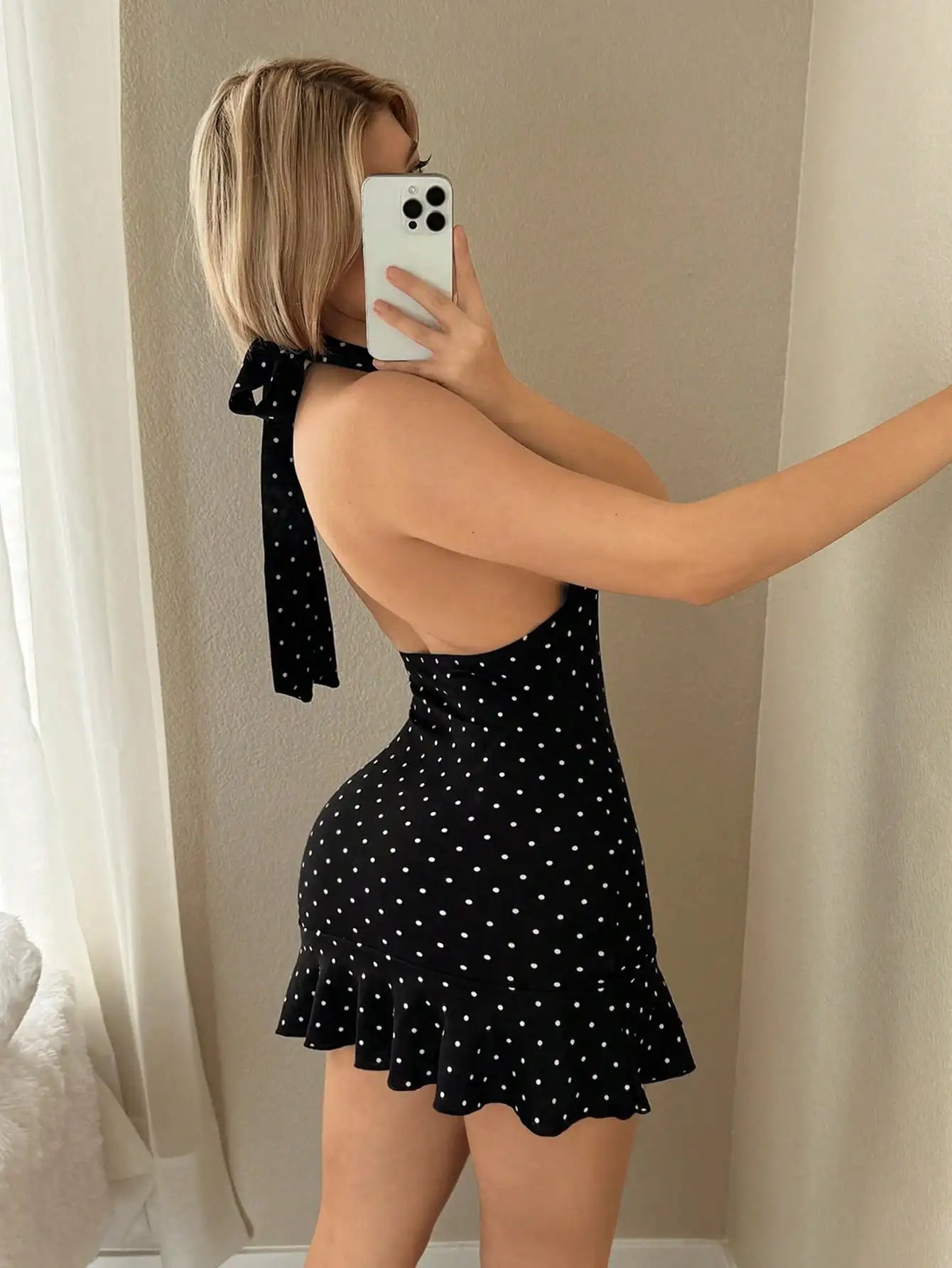 Womens Mini Dress - Sexy V-Neck Summer Dress