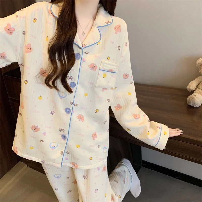 Womens Pajama Set - Soft Printed Sleepwear