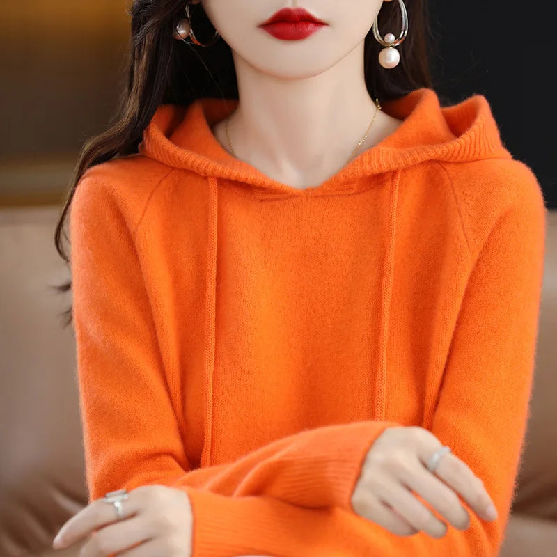 Womens Hoodie - Casual Cozy Pullover