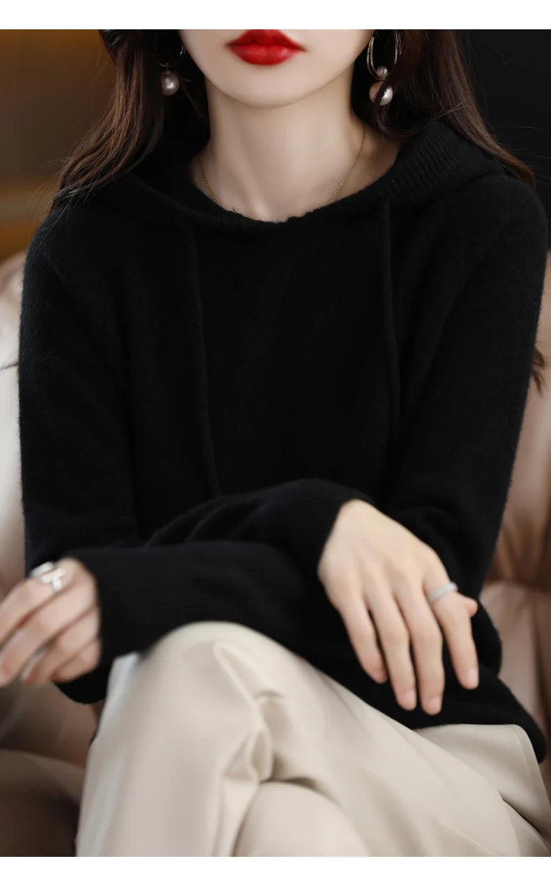 Womens Hoodie - Casual Cozy Pullover