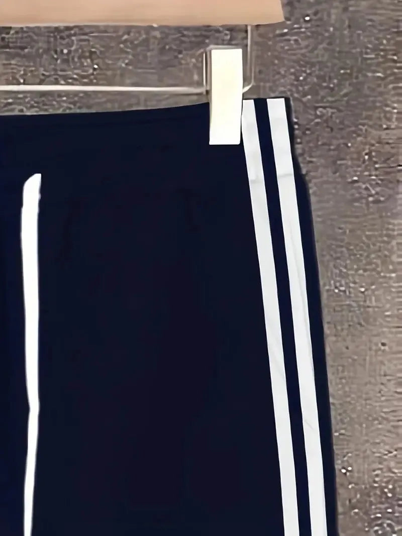 Mens Striped Hoodie Set - Casual Urban Tracksuit
