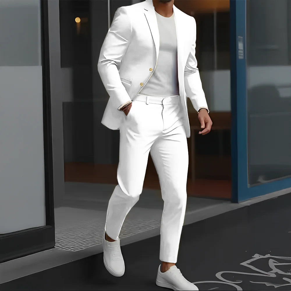 Beige Suit – Men's Formal Business Wedding Suit