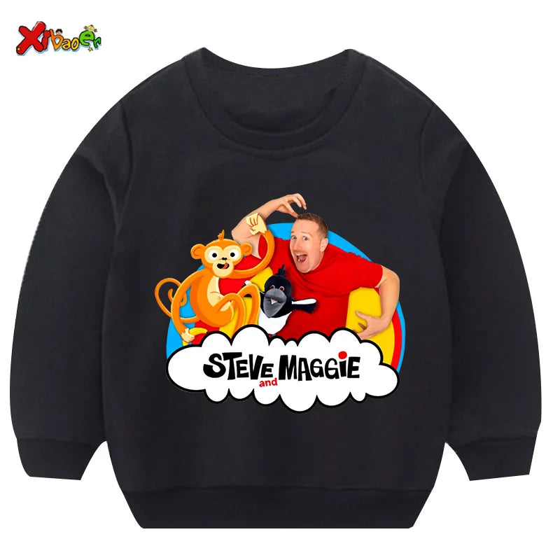 Kids Sweatshirt – Cartoon Cotton Casual Pullover