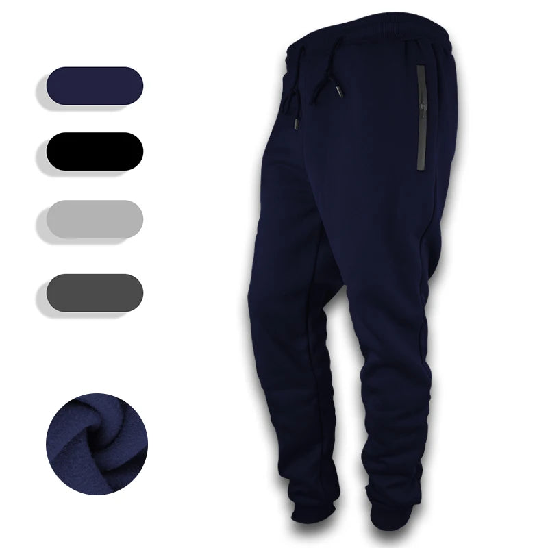 Men's Jogger Pants with Zipper Pockets - Smart Casual Sweatpants