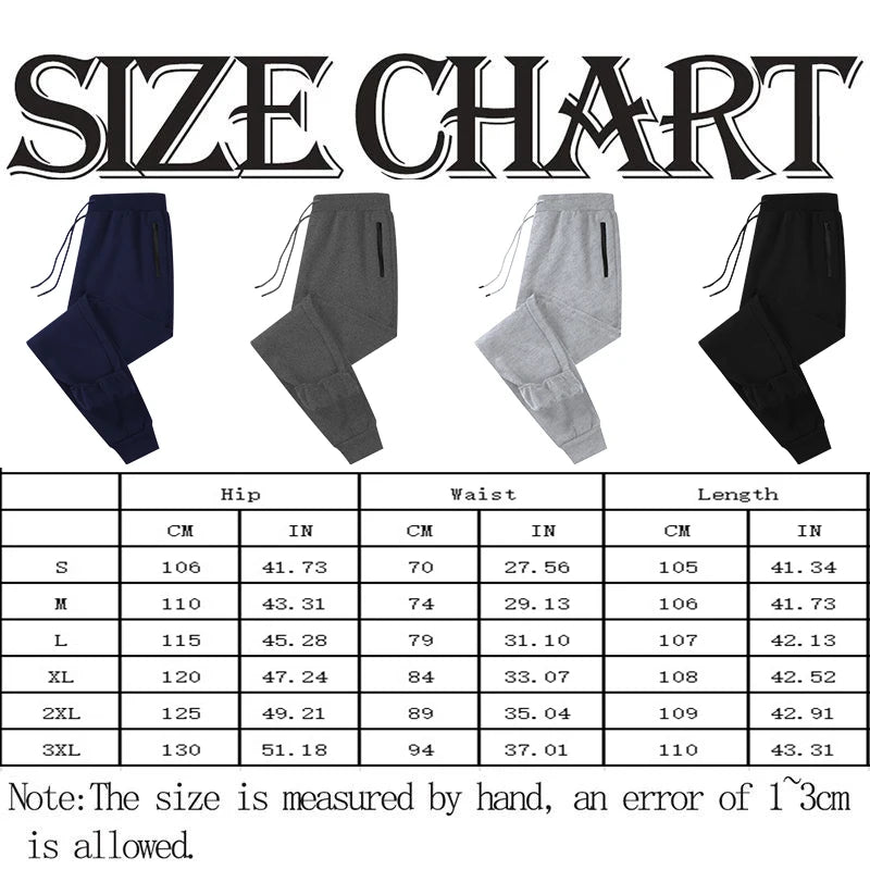 Men's Jogger Pants with Zipper Pockets - Smart Casual Sweatpants