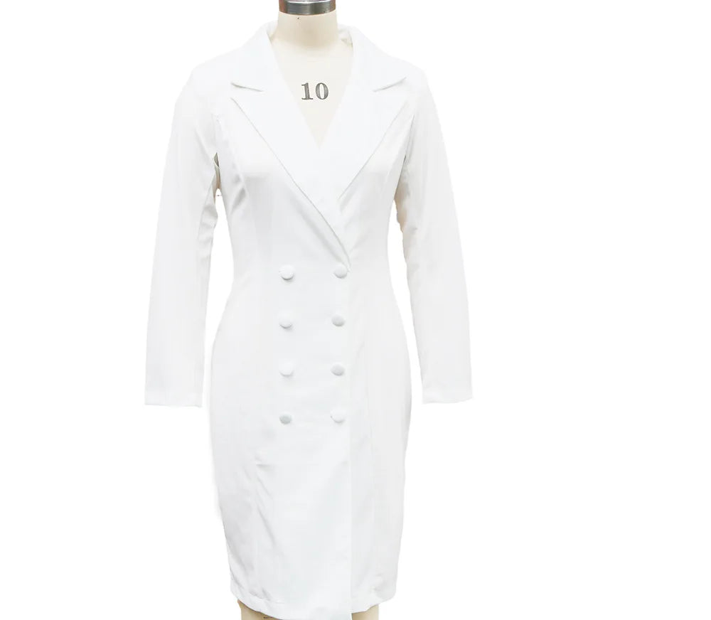 Blazer Dress – Women's Elegant Long Sleeve Office Dress