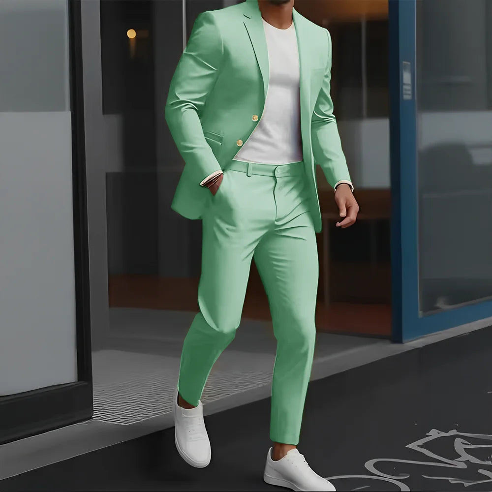 Beige Suit – Men's Formal Business Wedding Suit