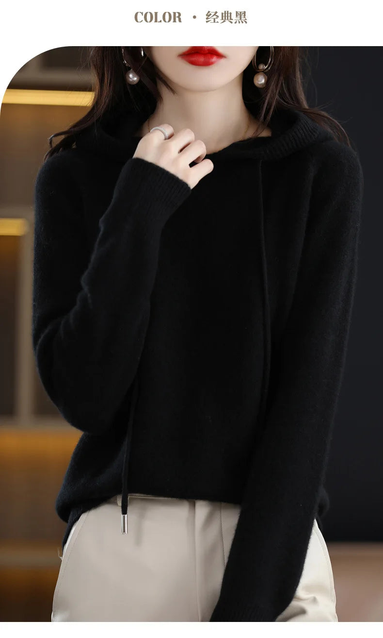 Womens Hoodie - Casual Cozy Pullover