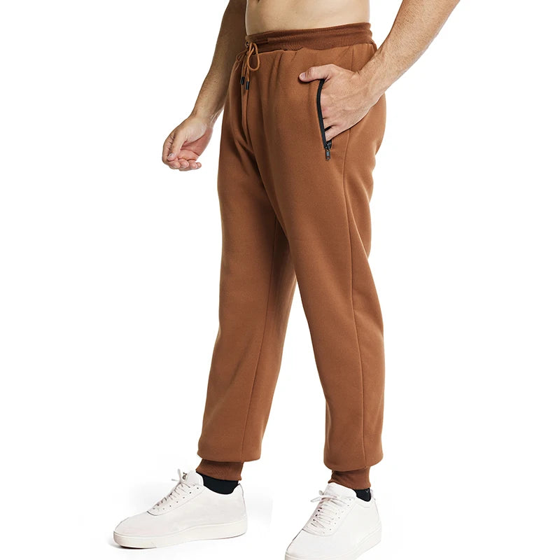 Men's Jogger Pants with Zipper Pockets - Smart Casual Sweatpants
