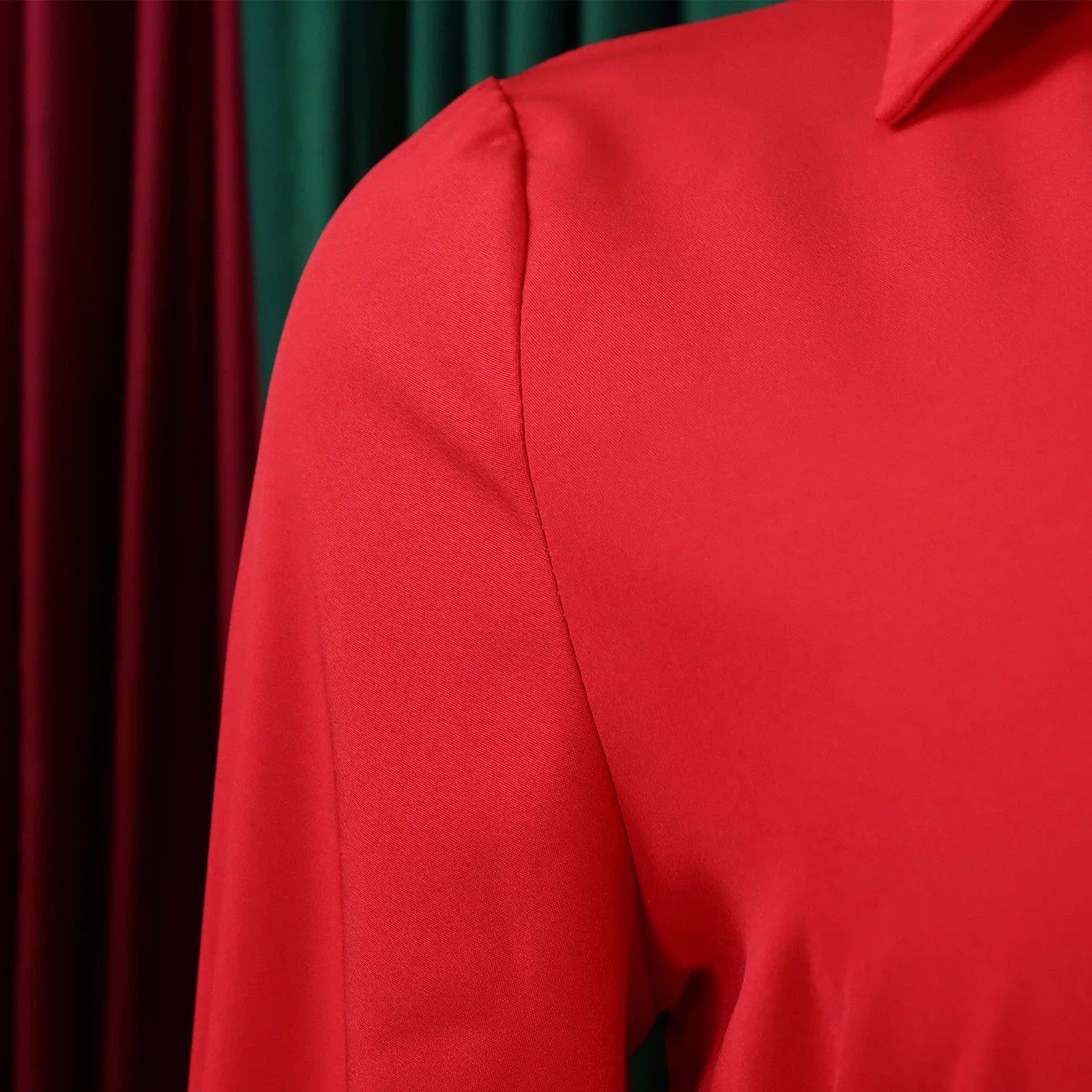 Women's Elegant Dress – Pleated V-Neck Office Style