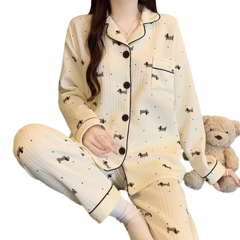 Womens Pajama Set - Soft Printed Sleepwear