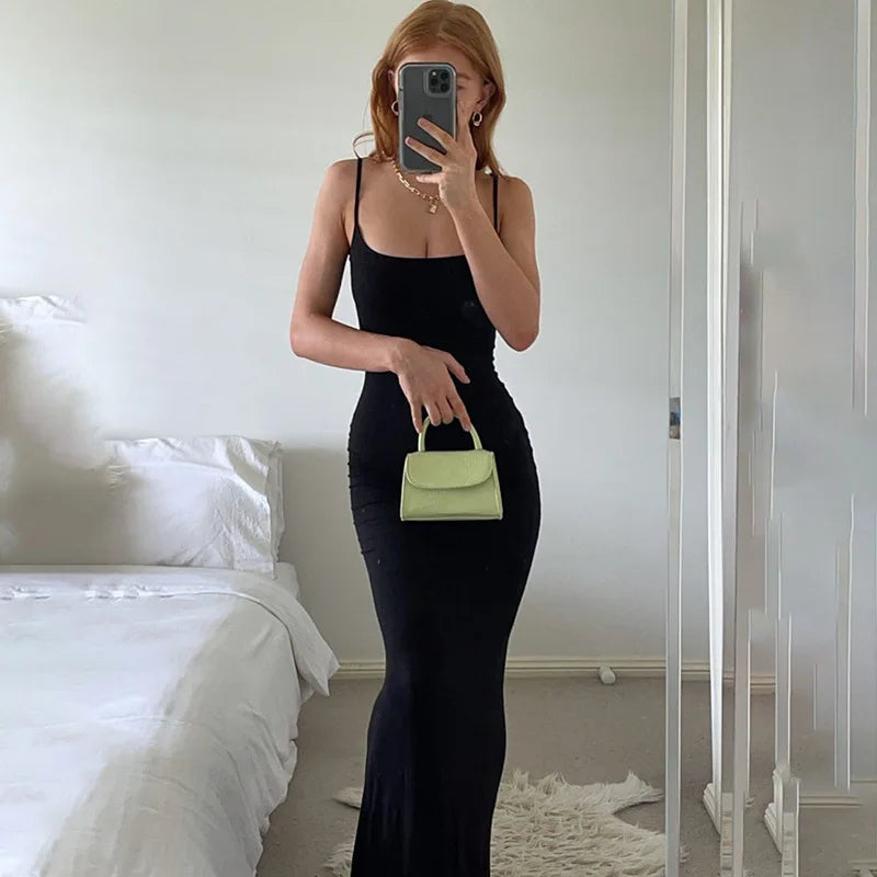 Womens Maxi Dress - Elegant  Slim Bodycon Dress