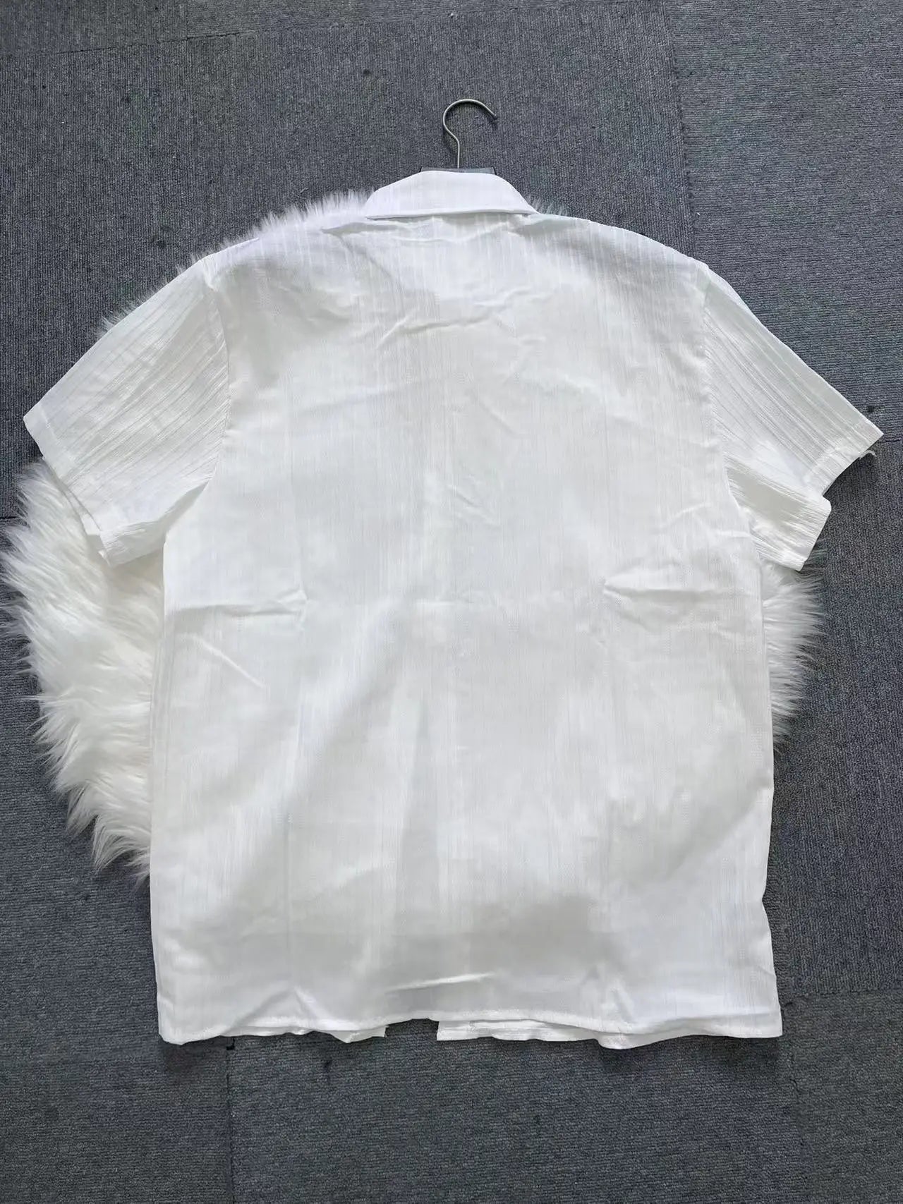 Men's White Pleated Summer Set
