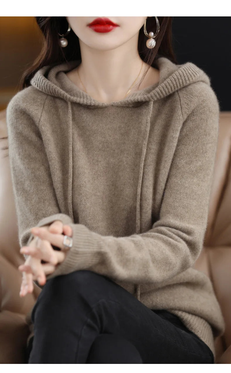 Womens Hoodie - Casual Cozy Pullover
