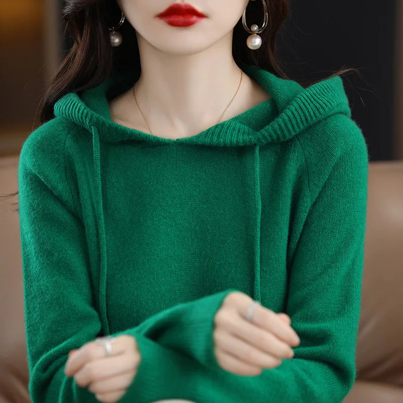 Womens Hoodie - Casual Cozy Pullover