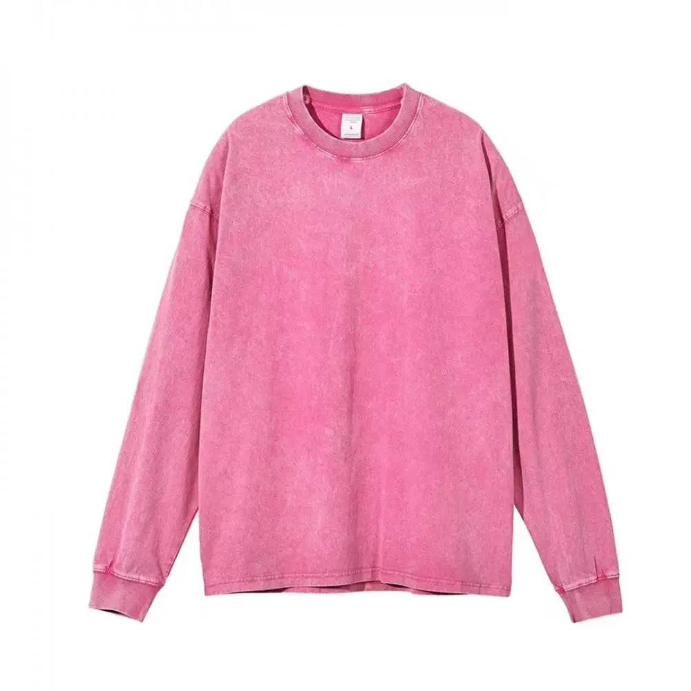 Oversized Sweatshirt – Vintage Washed Cotton Crewneck