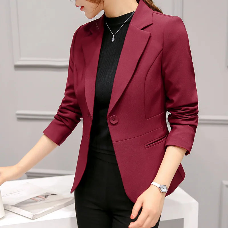 Womens Blazer - Elegant Slim Office Jacket