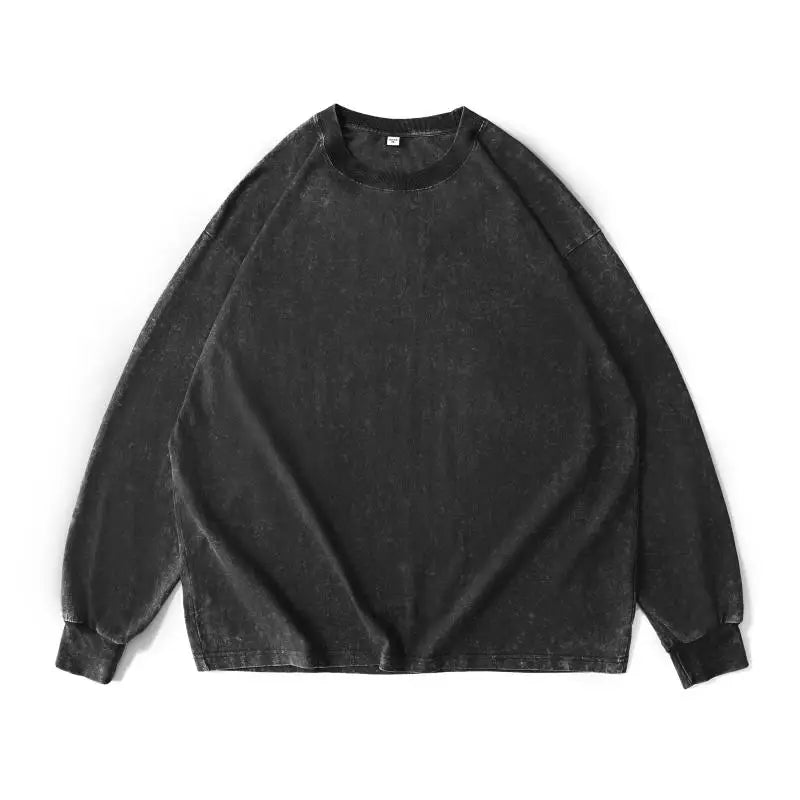 Oversized Sweatshirt – Vintage Washed Cotton Crewneck
