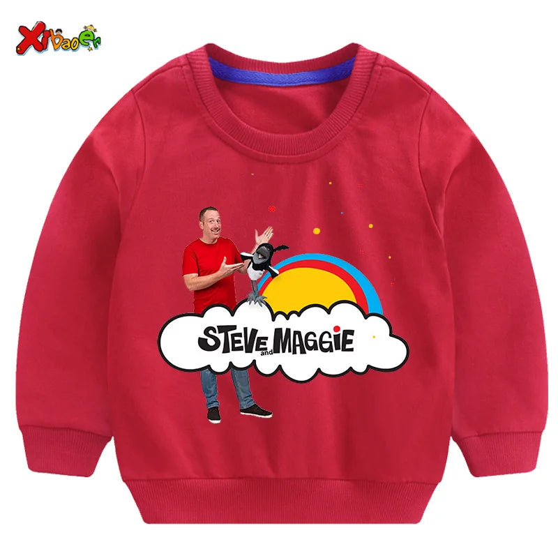 Kids Sweatshirt – Cartoon Cotton Casual Pullover