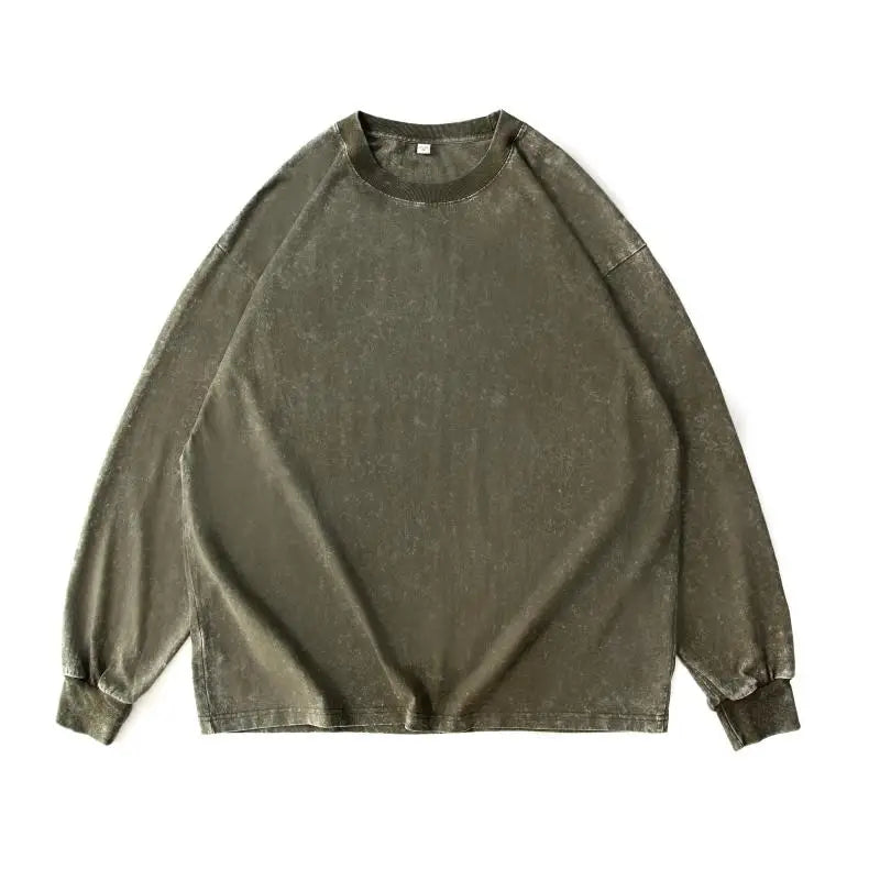 Oversized Sweatshirt – Vintage Washed Cotton Crewneck