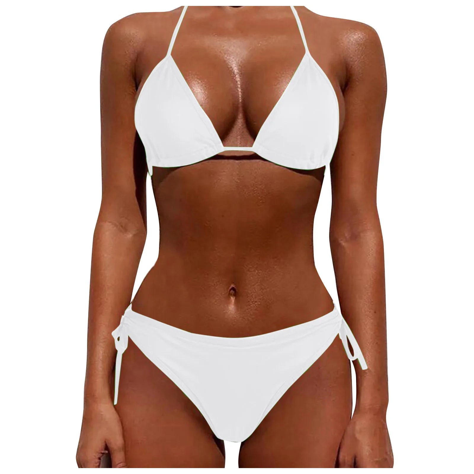 Women's High Waist Lace-Up Bikini Set