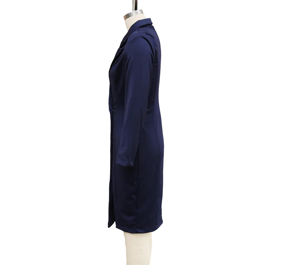 Blazer Dress – Women's Elegant Long Sleeve Office Dress