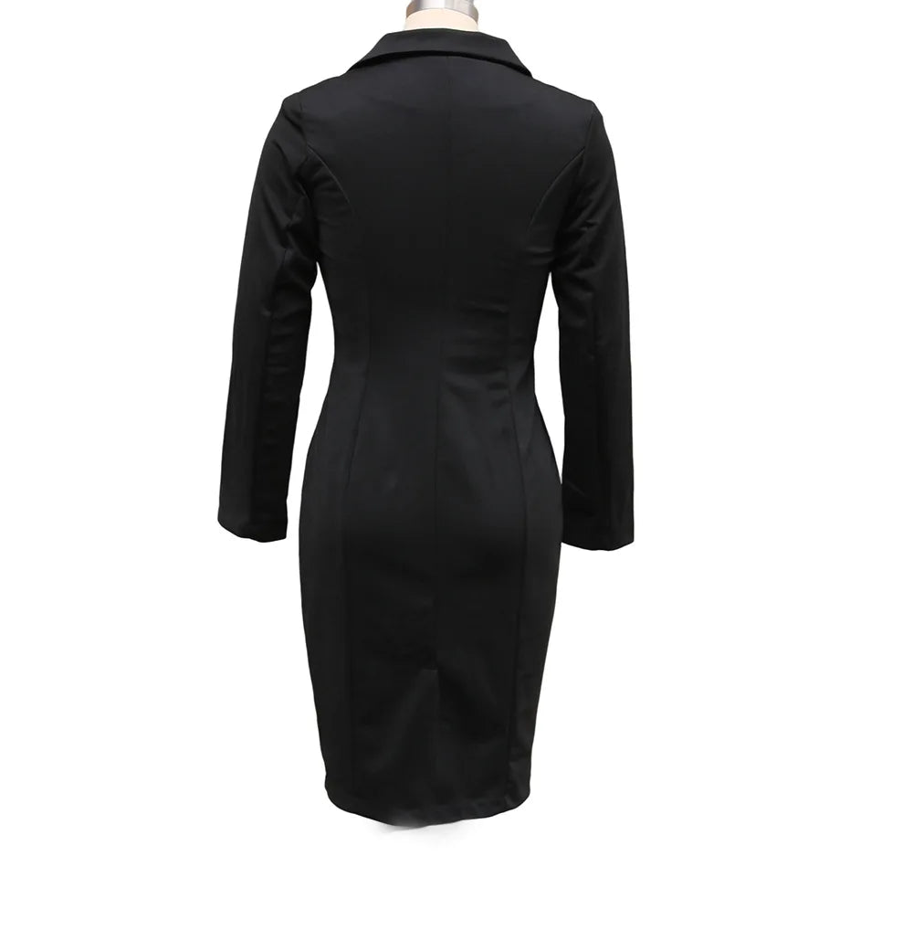 Blazer Dress – Women's Elegant Long Sleeve Office Dress