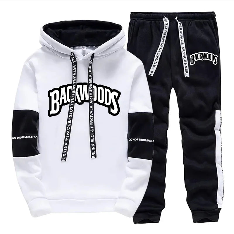 Mens Tracksuit - Sport Hoodie and Jogger Set